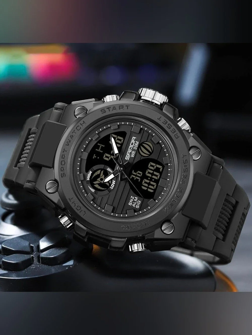 Men's Digital Sports Watch, LED Display,Shockproof, Military, Waterproof